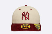 New Era New York Yankees MLB Cord Low Profile 59FIFTY Fitted Granate